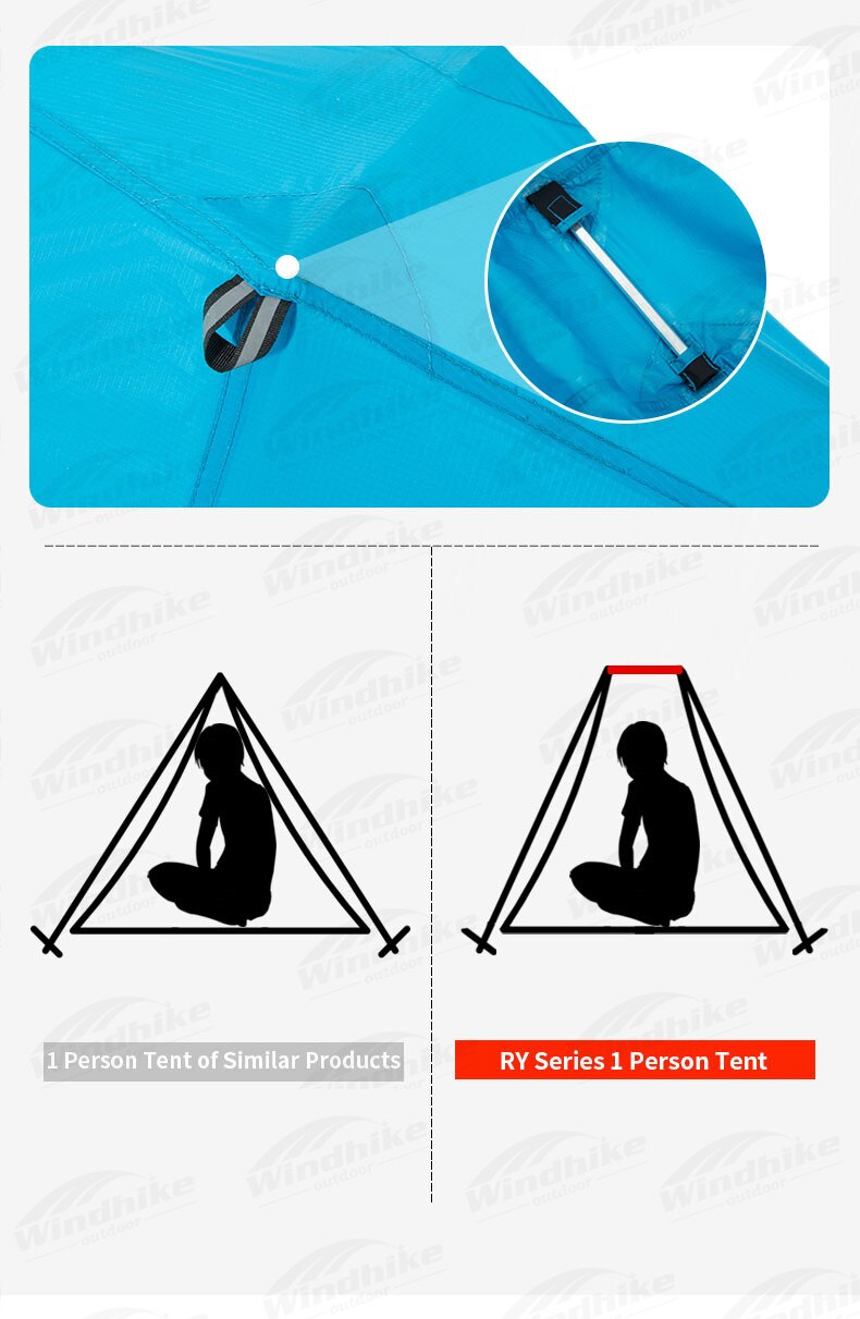 Cheap Goat Tents MOBI GARDEN RY Series Camping Tent 1 2 Persons 1.3kg Lightweight Tent PU4000MM Portable Tent Snow Skirt Gift Floor Mat Outdoor   